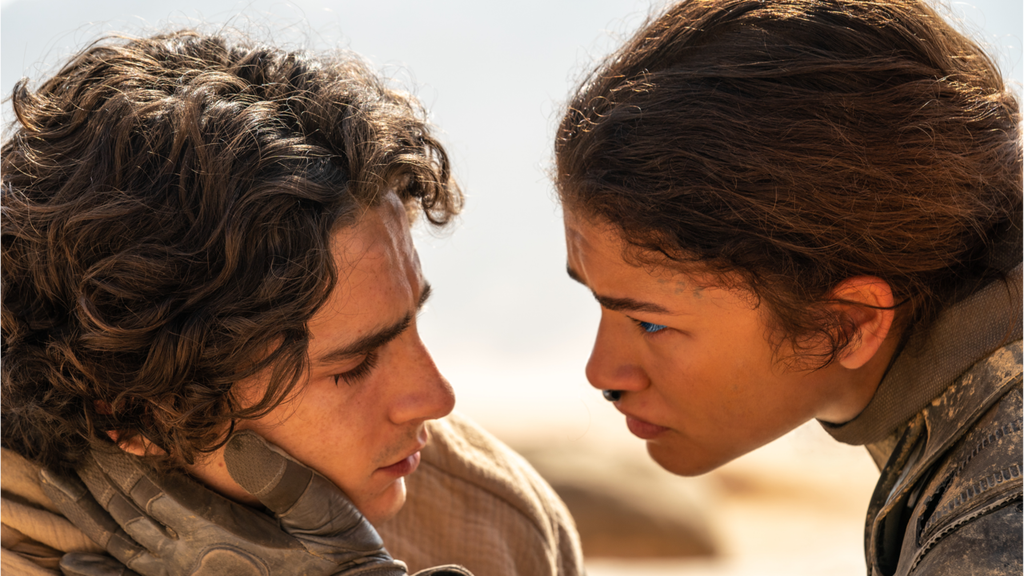 Paul Atreides e Chani em imagem de divulgação de Duna: Parte Dois